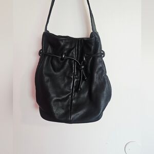 Marco Buggiani Italian Leather Bucket Tote Bag